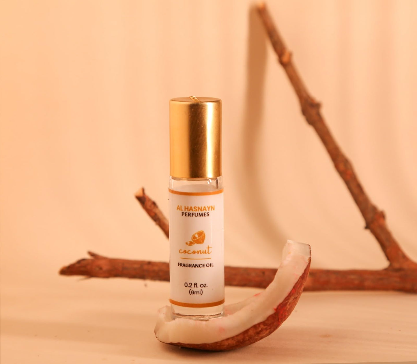 AL-HASNAYN Coconut Fragrance Oil Roll-On Perfume 6ML 0.20 fl oz | Rollerball perfume | Alcohol free | Long Lasting | Gifts for men women