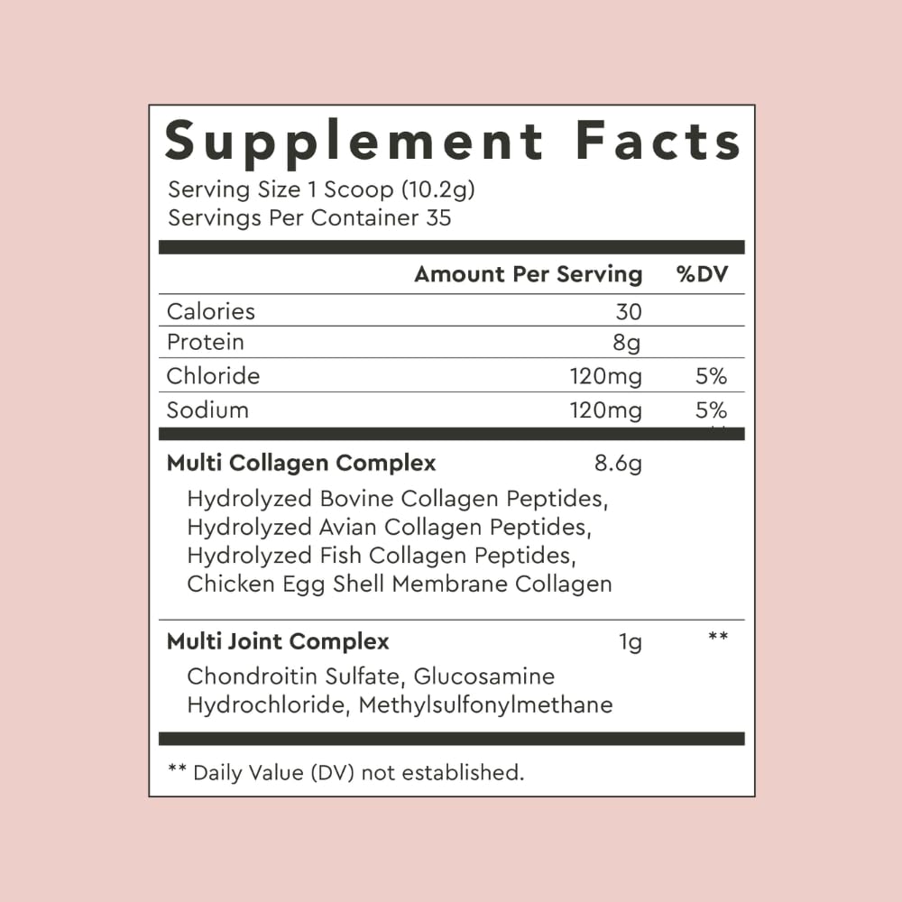 Alaya Naturals Multi Collagen Powder Vanilla – Type I, II, III, V & X with MSM + GC