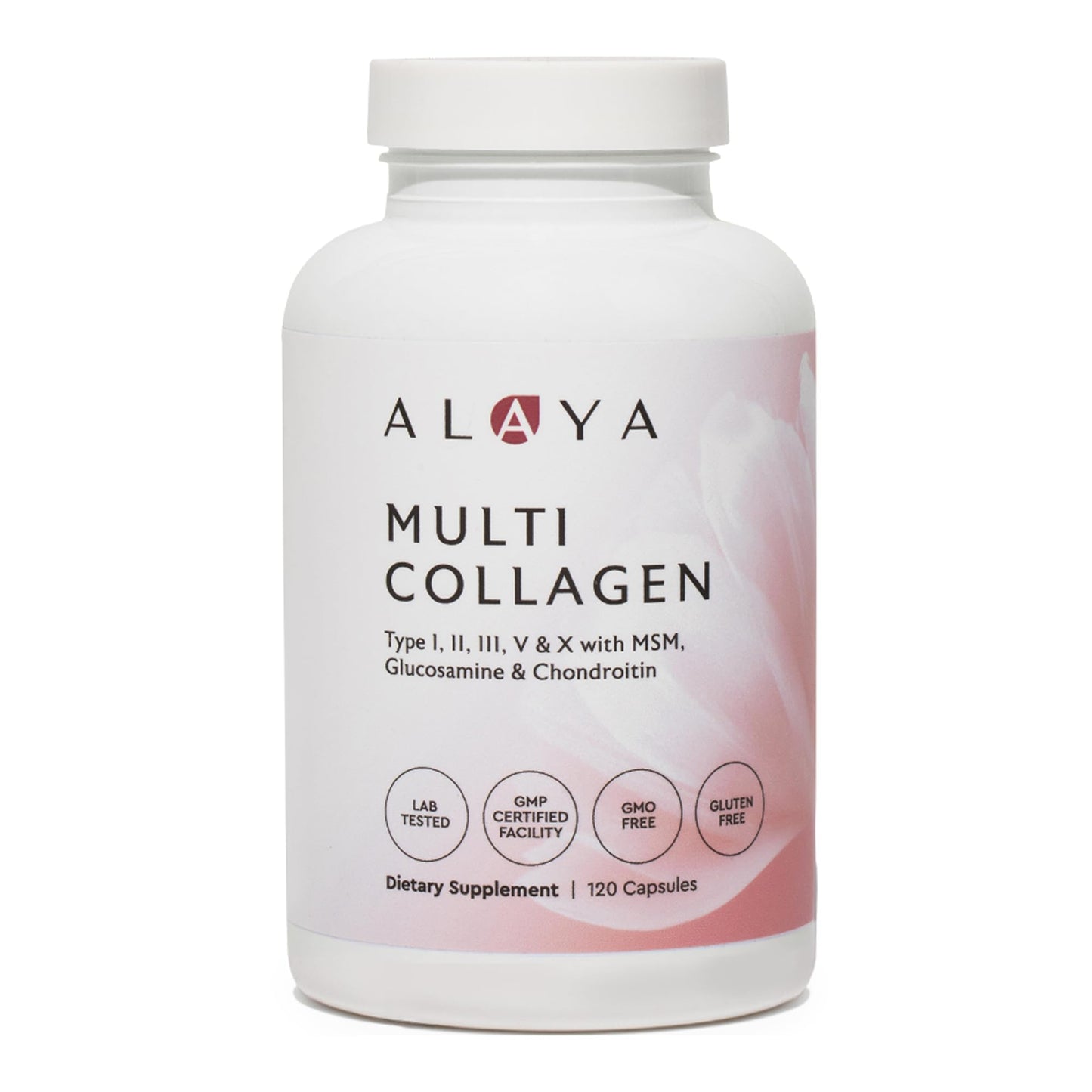 Alaya Naturals Hydrolyzed Multi Collagen Capsules – 120 Count | Grass-Fed, Marine & Chicken Sources