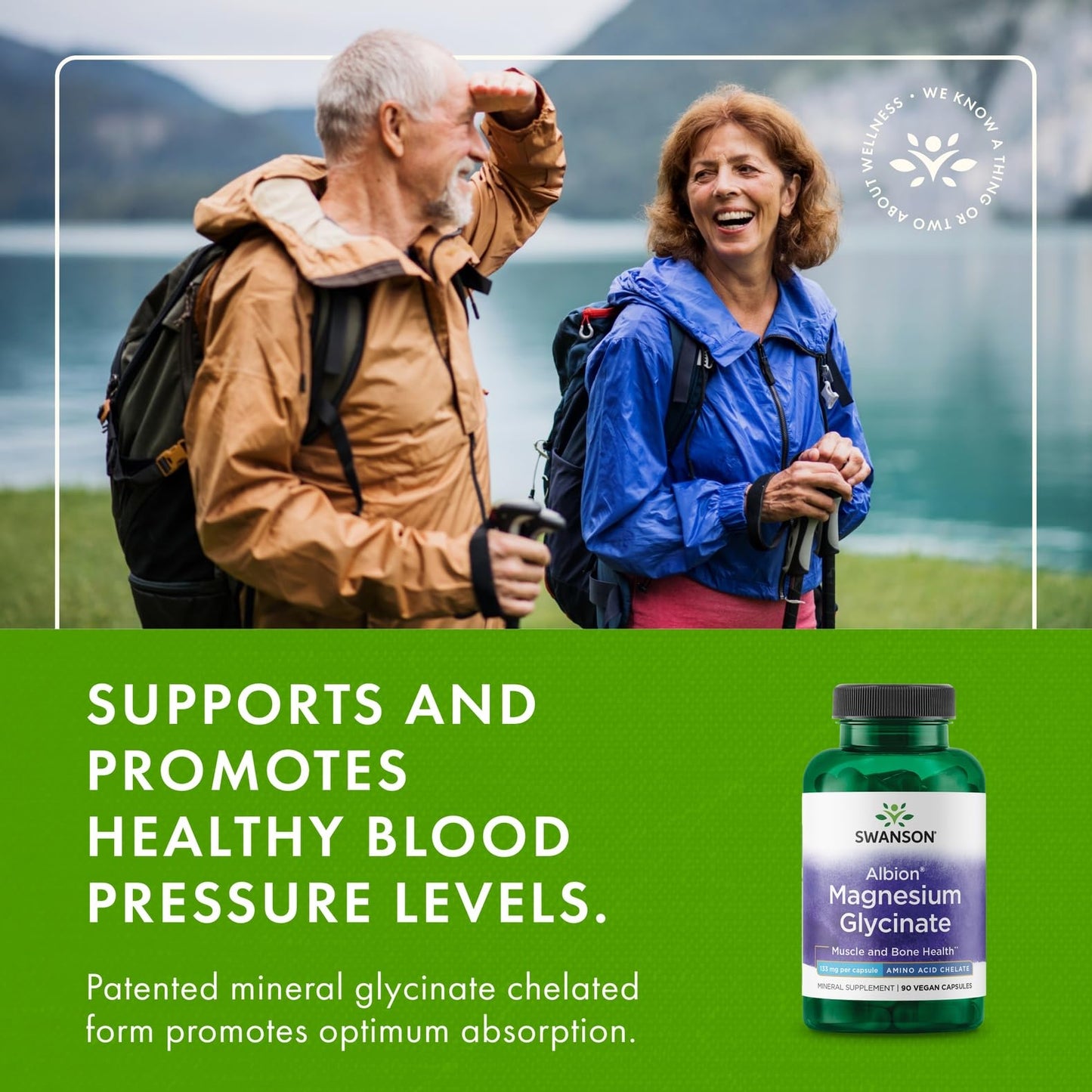 Albion Chelated Magnesium 133 mg | 90 Caps | Magnesium Glycinate