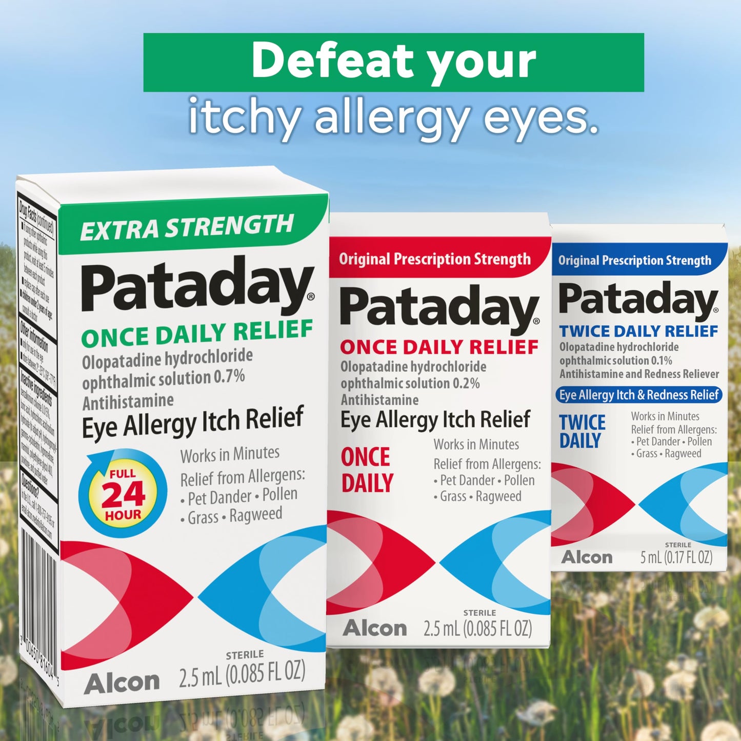 Pataday Once Daily Relief Extra Strength 2.5ml (2 Count) | Alcon Eye Allergy Relief