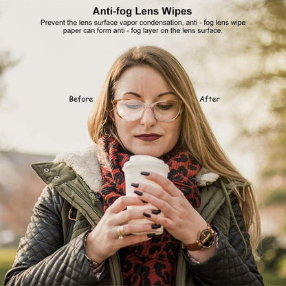 ALIBEISS Anti-Fog Lens Wipes – Pre-Moistened, 6 x 5 in, 100 Pack