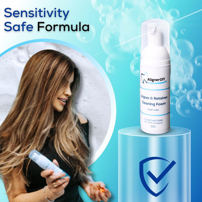 AlignerOff White Foam Retainer Cleaner – Whitening Formula 50ml