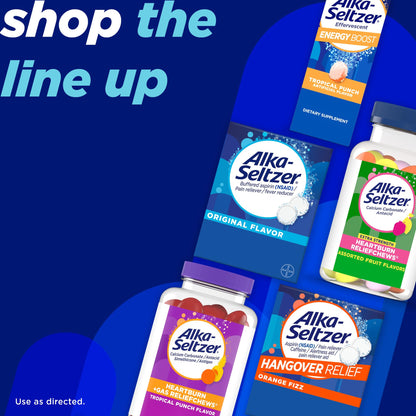 Alka-Seltzer Original Flavor Effervescent Tablets – Fast Multi-Symptom Relief, 116 Count