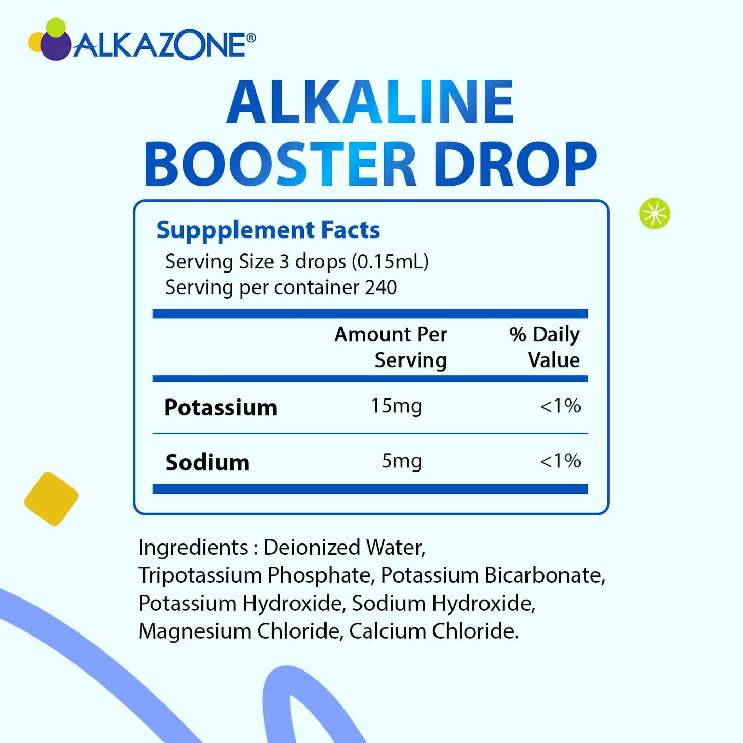 ALKAZONE Alkaline Booster Drop 1.25 oz (2 Packs) – Make Your Own Alkaline Water