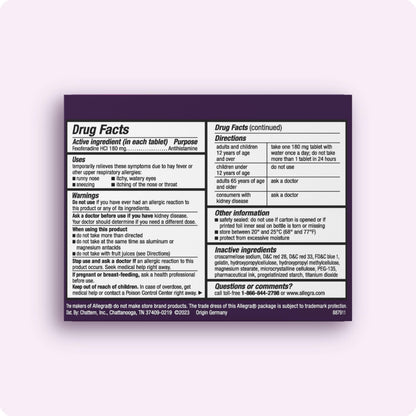 Allegra Adult 24-Hour Allergy Relief Gelcaps — Non-Drowsy 180 mg Fexofenadine HCI (60-Count)