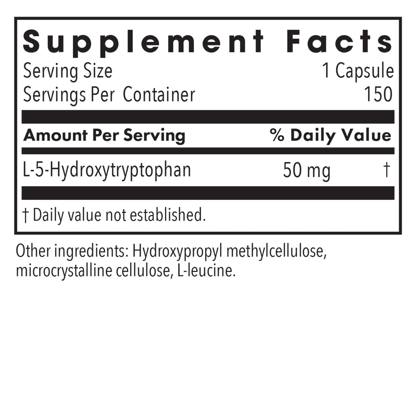 Allergy Research Group 5-HTP 50mg – Sleep Support, Serotonin (L-5-HTP), Vegetarian Capsules | 150 Count