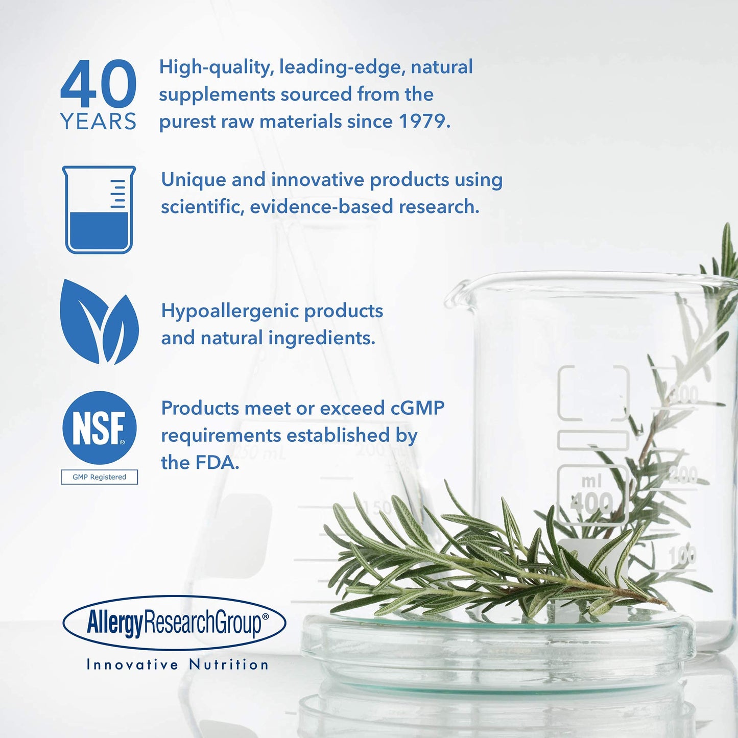 Allergy Research Group CoQ10 Supplement - Vitamin C, Heart Health, Ubiquinol 50mg | Vegetarian Capsules 75 Count