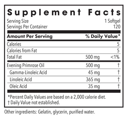Allergy Research Group EPO Evening Primrose Oil 500mg – 120 Softgels