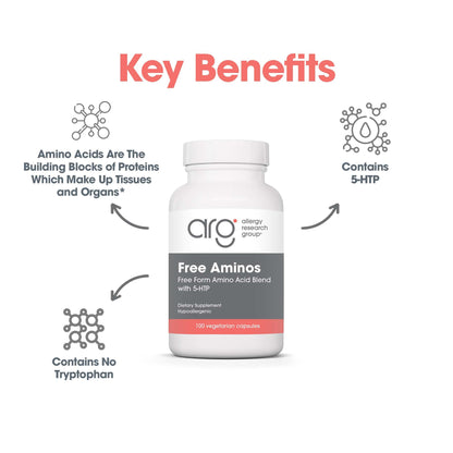 Allergy Research Group Free Aminos – Lean Muscle Support (Vegetarian Capsules) - 100 Count