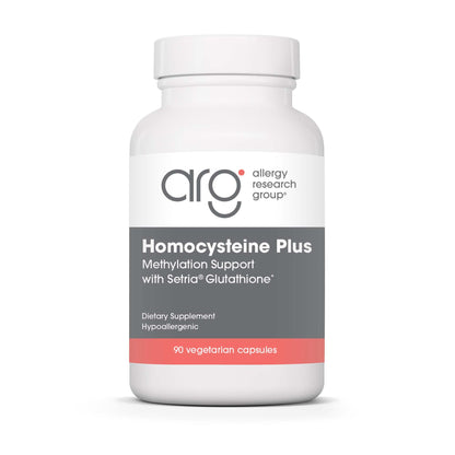 Allergy Research Group Homocysteine Plus Supplement | Setria Glutathione, B Complex, TMG | 90 Count