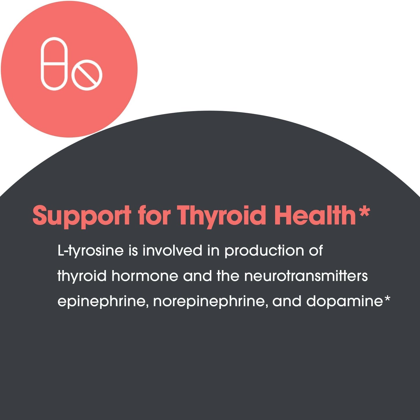 Allergy Research Group L-Tyrosine 500mg | Brain & Thyroid Support | 100 Count