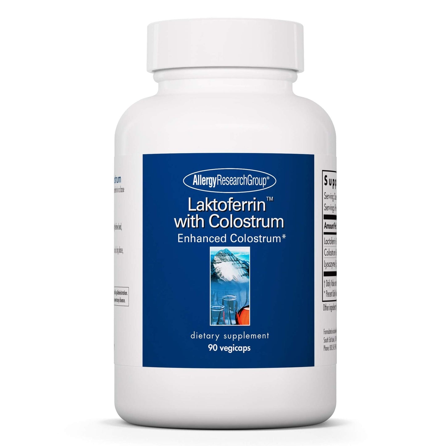 Allergy Research Group Laktoferrin with Colostrum - Lactoferrin + Bovine Colostrum | 90 Veggie Capsules