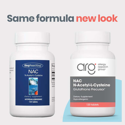 Allergy Research Group NAC Supplement – N-Acetyl-L-Cysteine, Immune Support, 120 Count