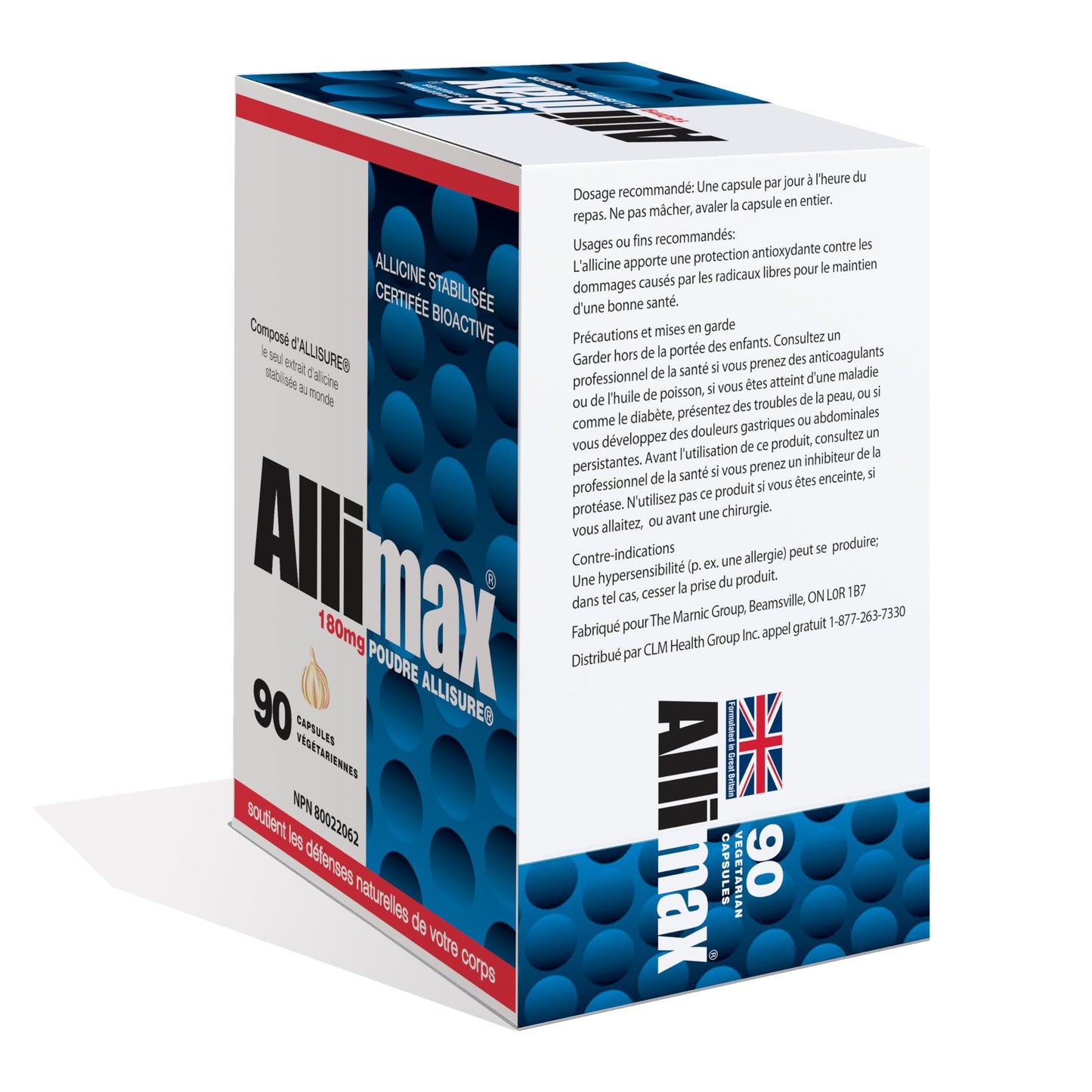 ALLIMAX 180mg 90 Capsules | Stabilized Allicin Garlic for Immune Support