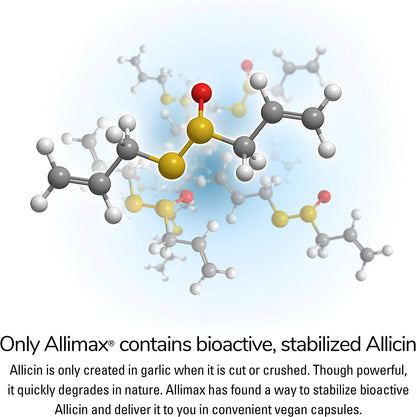 ALLIMAX 180mg 90 Capsules | Stabilized Allicin Garlic for Immune Support
