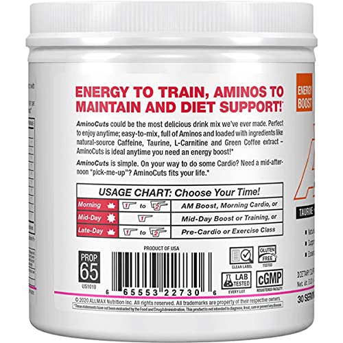 ALLMAX A:CUTS Amino-Charged Energy Drink Cotton Candy - 210 g | 30 Servings