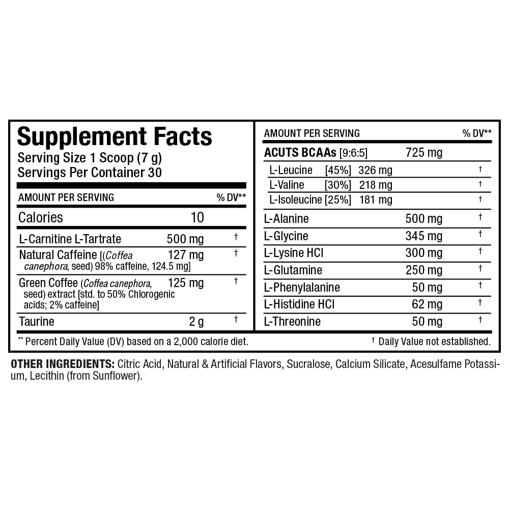 ALLMAX A:CUTS Amino-Charged Energy Drink Pink Lemonade | 210 g | 30 Servings | Sugar & Gluten Free
