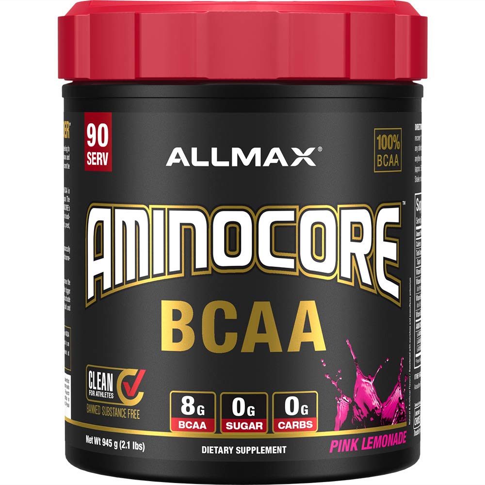 ALLMAX AminoCORE BCAA Pink Lemonade – 945 g, 90 Servings, 8.18 g BCAAs per Serving, Sugar Free, with B Vitamins