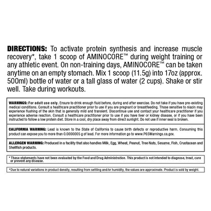 ALLMAX Nutrition AMINOCORE BCAA Powder – 8,180 mg BCAAs per Serving, Pineapple Mango, 315 g | Intra & Post-Workout Recovery