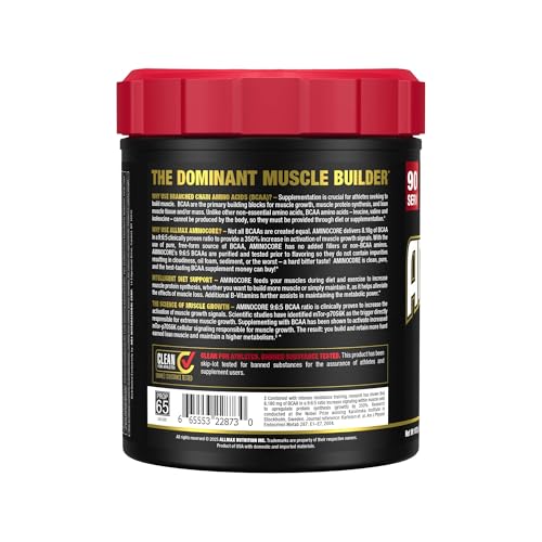 ALLMAX AMINOCORE BCAA – Fruit Punch, 945 g | 90 Servings, 8.18 g BCAA per Serving