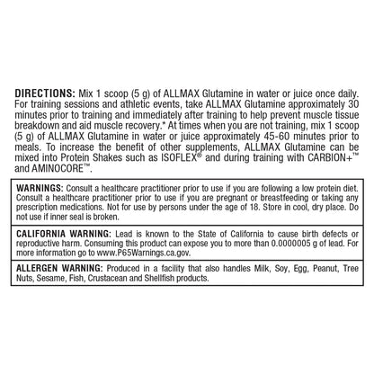 ALLMAX Essentials Arginine HCL 400 g - Vegan & Gluten Free - 200 Servings
