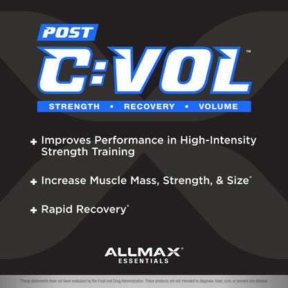 ALLMAX C:VOL Coconut Lime Mojito - Sugar Free Post-Workout Formula (30 Servings)