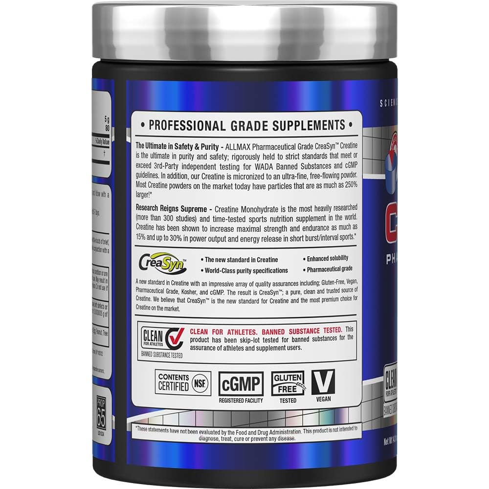 ALLMAX Essentials Creatine - 400 g Powder | Performance & Training Intensity | Vegan & Gluten Free | 80 Servings