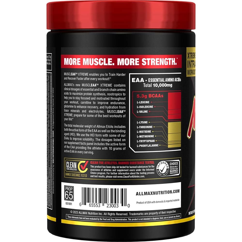 ALLMAX MUSCLEAA XTREME Pina Colada – 532 g Powder | EAAs, BCAAs & Hydration | Up to 30 Servings