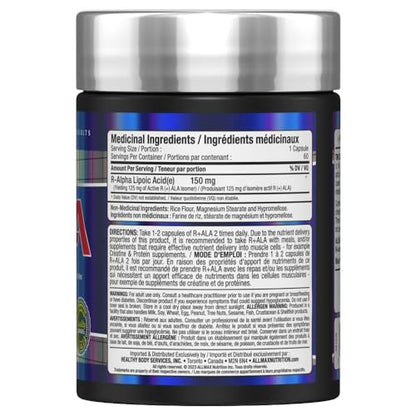 ALLMAX R+ALA - 60 Capsules | Powerful Antioxidant & Nutrient Delivery