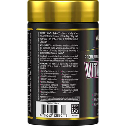 ALLMAX VITAFORM – Premium Multivitamin for Women (60 Tabs, 30 Servings)
