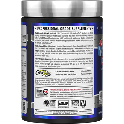 ALLMAX Creatine Monohydrate Powder 1000g | Pharmaceutical-Grade, Micronized