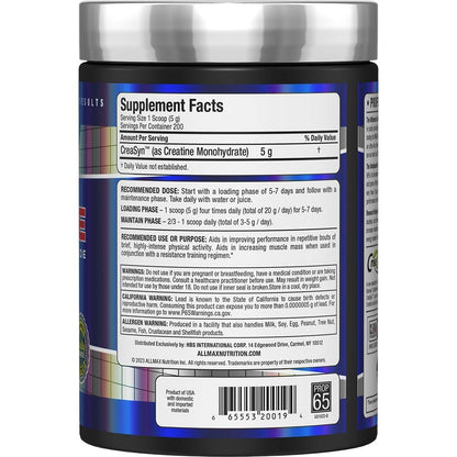 ALLMAX Creatine Monohydrate Powder 1000g | Pharmaceutical-Grade, Micronized