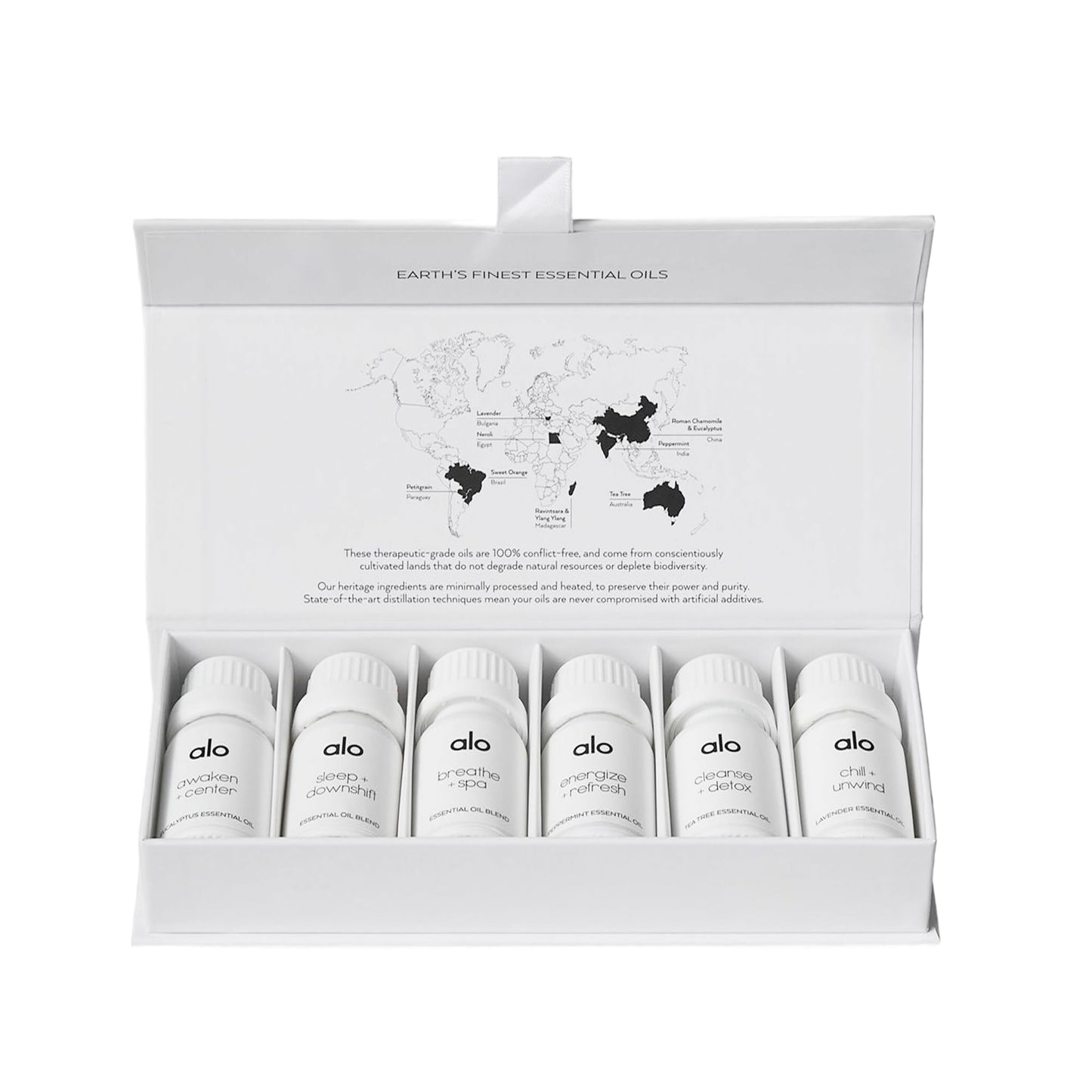 ALO Essential Oil Collection | 6 Essential Oils for Energy, Balance & Relaxation | Boxed Gift Set