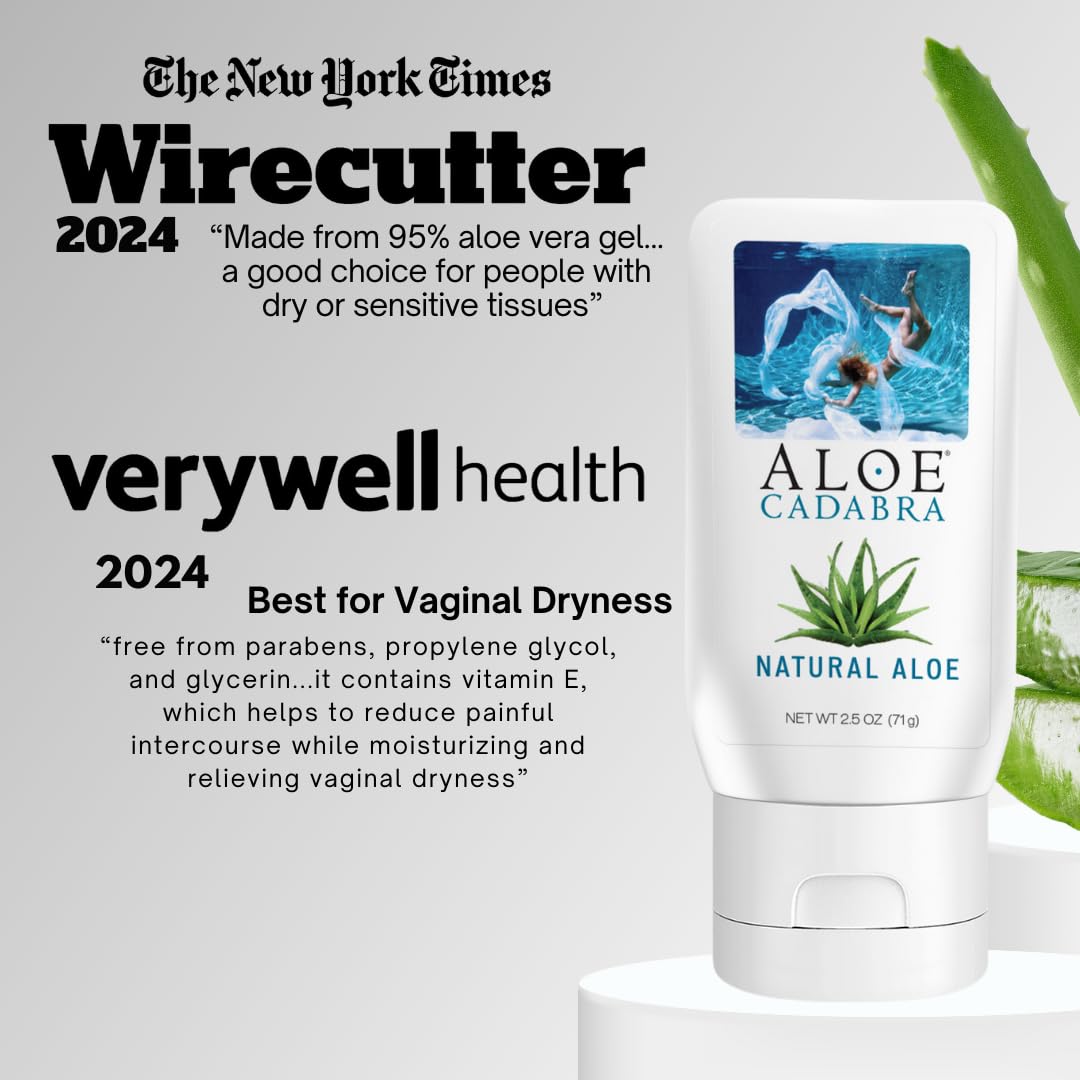 Aloe Cadabra Vaginal Moisturizer — 95% Aloe Vera, Water-Based, pH-Balanced (2.5 oz)