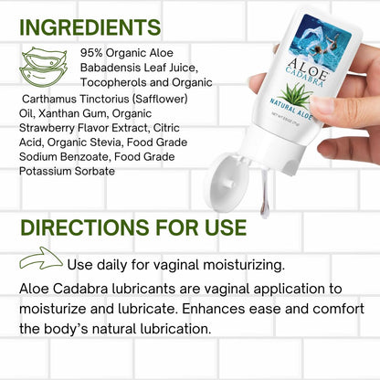 Aloe Cadabra Vaginal Moisturizer — 95% Aloe Vera, Water-Based, pH-Balanced (2.5 oz)