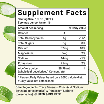 Aloe Life: Whole Leaf Aloe Vera Juice – Organic, Gluten-Free (Aloe Gold, 16 oz)