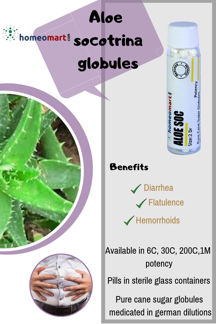 Aloe Socotrina Homeopathy Pellets 200C – Potency Pack of 3 | Homeomart