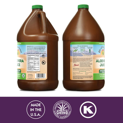 Lily of the Desert Vera Juice - Whole Leaf Aloe Vera Drink (128 Fl Oz) | Non-GMO, Aloesorb