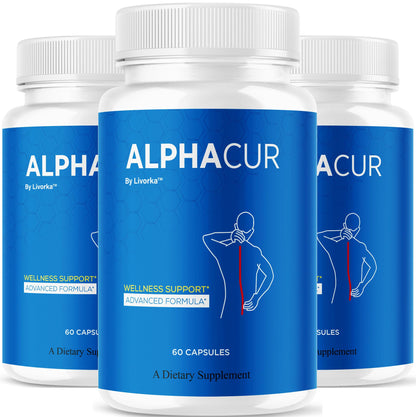 (3 Pack) Alpha Cur Capsules – Nerve Support Supplement, 180 Capsules