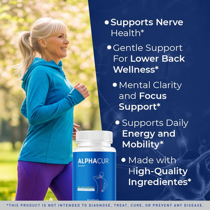 Alpha Cur Capsules | Official Nerve Support Supplement - 60 Capsules