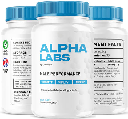 Alpha Labs Capsules | AlphaLabs, Alfa Labs, Alpha Labs Max Performance - 60 Capsules for 1 Month