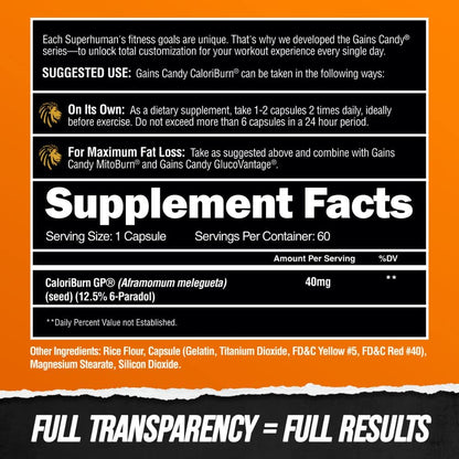 ALPHA LION Gains Candy CaloriBurn – 60 Capsules for Fat Loss & Energy