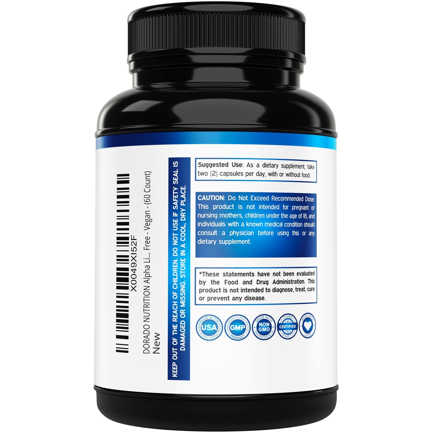 Alpha Lipoic Acid 600mg – 60 Capsules | Potent Antioxidant for Neuropathy & Cardiovascular Health | USA Made