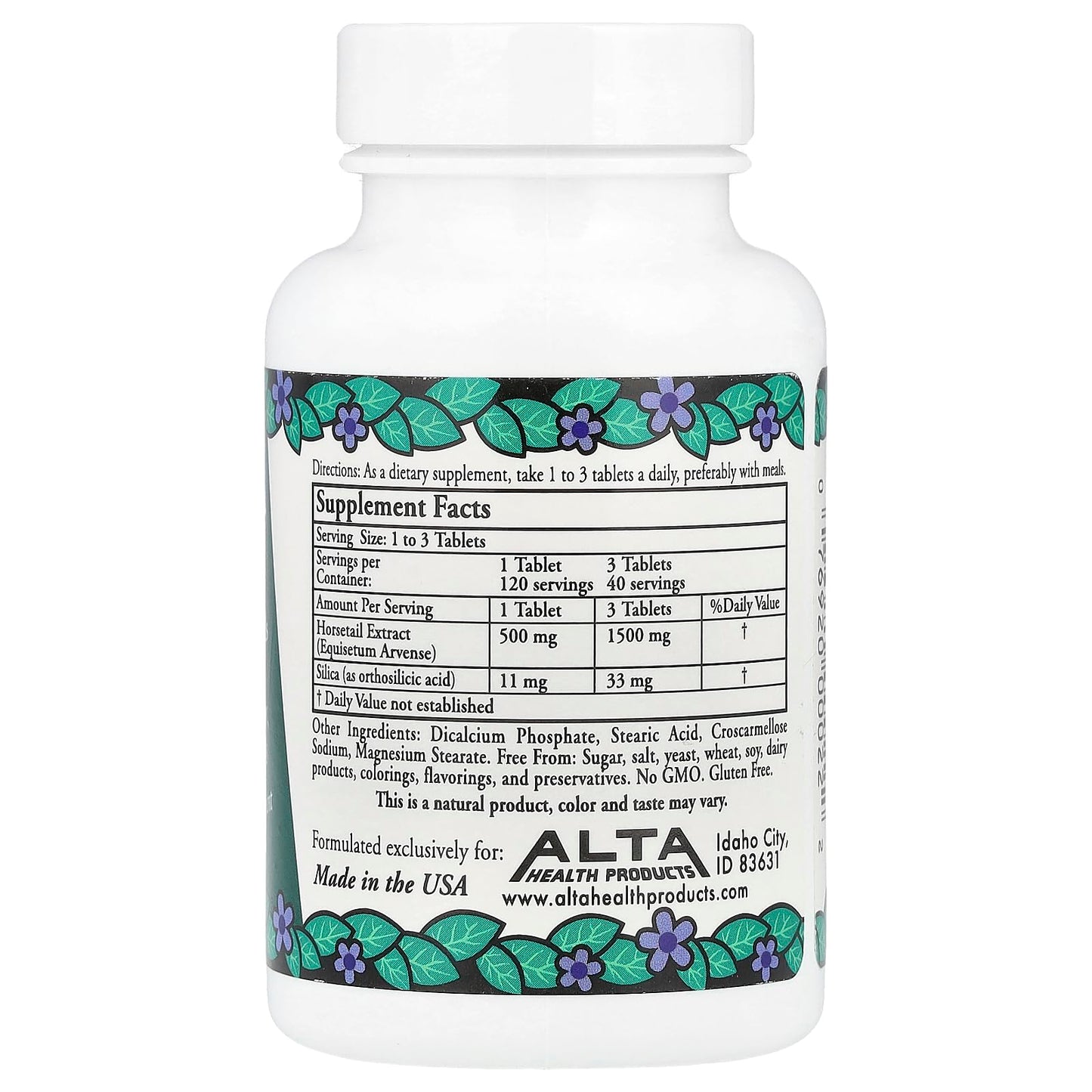 Alta Health Silica with Bioflavonoids – Herbal Silica Tablets (120 Count)