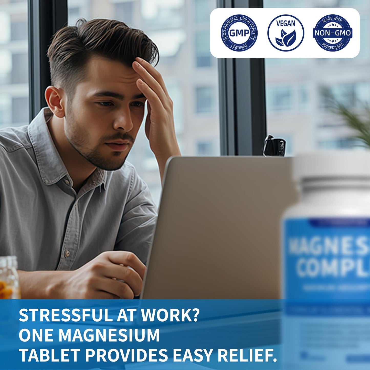 ALVETA Magnesium Complex Supplement - 9 Elemental Magnesium 1000mg | Glycinate, Citrate, Malate, Taurate
