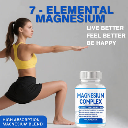 Alveta Magnesium Complex – 7-Form 1000mg Magnesium (Non-GMO, 90 Capsules)