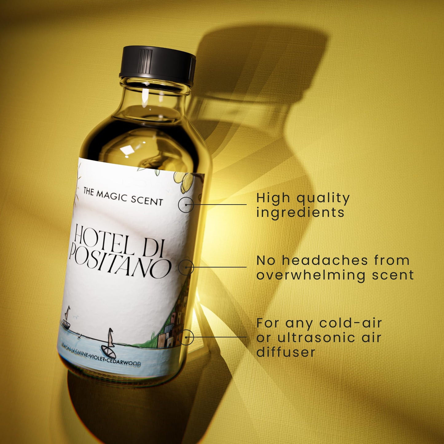 Hotel Di Positano Diffuser Oil – Amalfi Coast Scent (500 ml) – Cold-Air & Ultrasonic