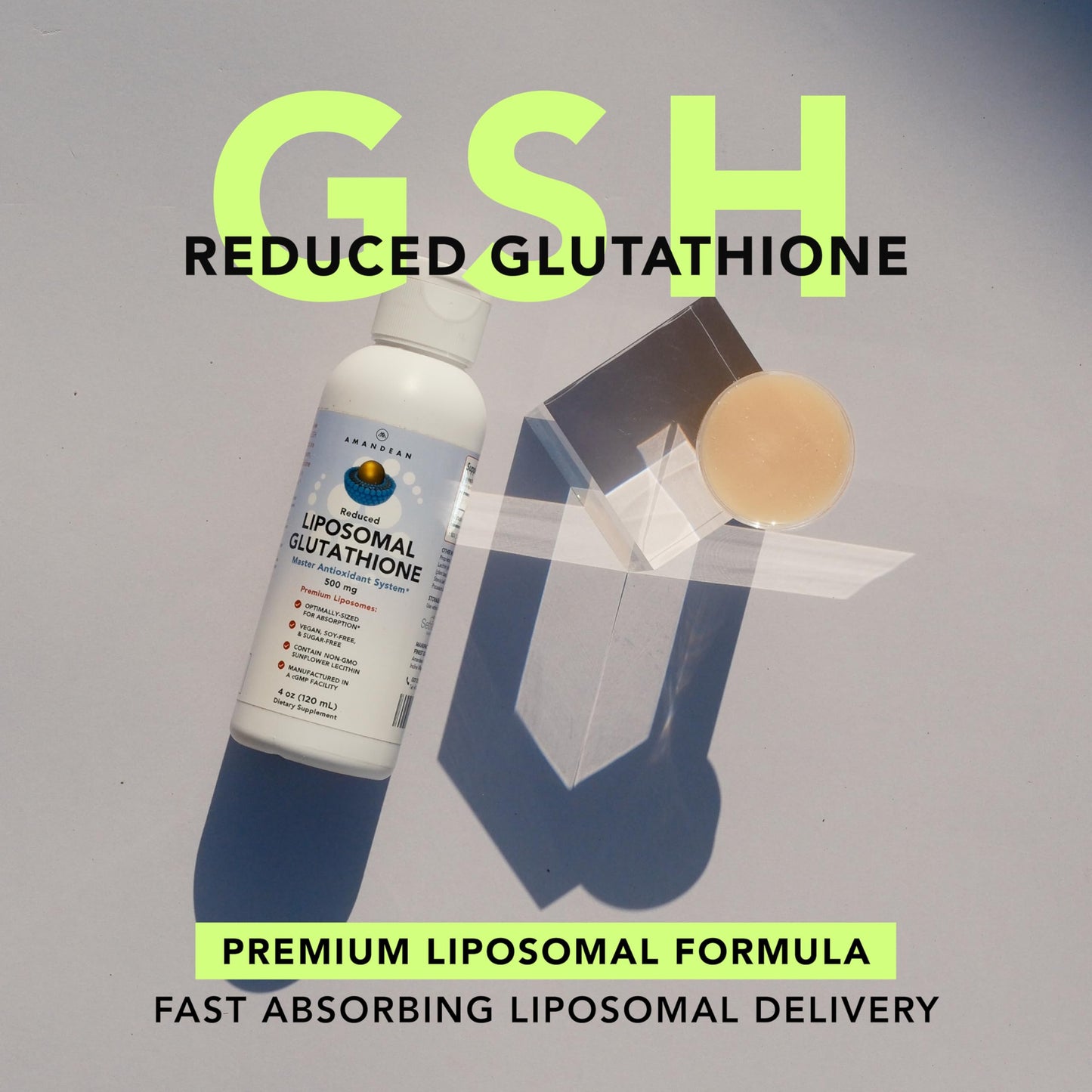 AMANDEAN Liposomal Glutathione 500mg (Setria) – Immune Support & Brain Health