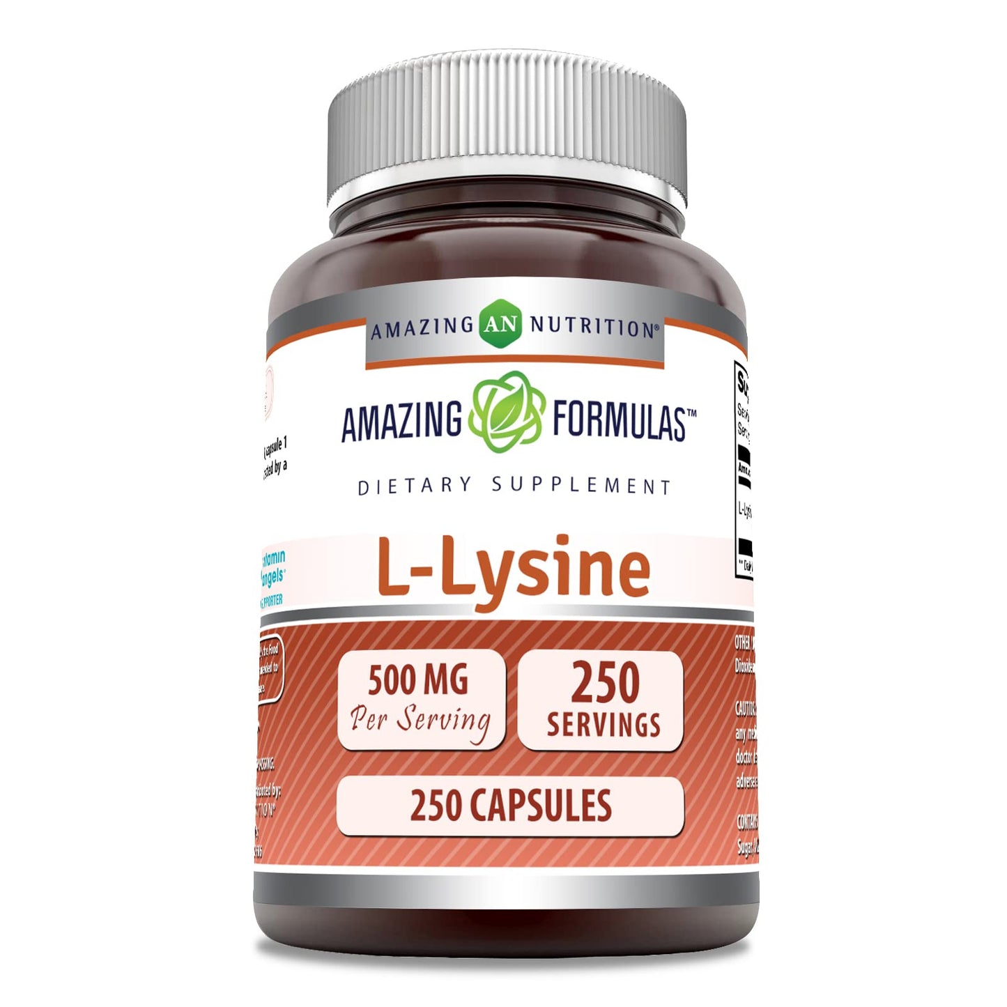 Amazing Formulas L-Lysine 500 mg | Non-GMO, Gluten-Free | Made in USA